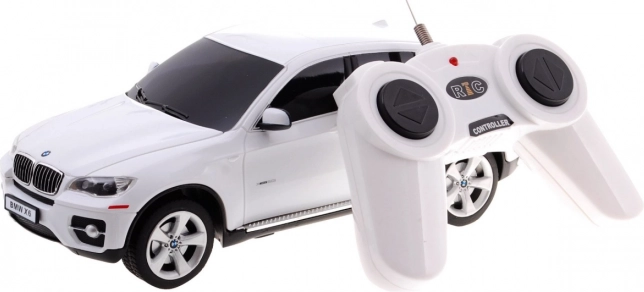 BMW X6 fehér RASTAR modell 1:24 SUV távirányítóval + távirányító