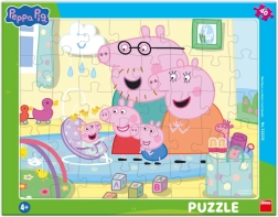 Dino puzzle Peppa malac – Testvérek, 40 darab