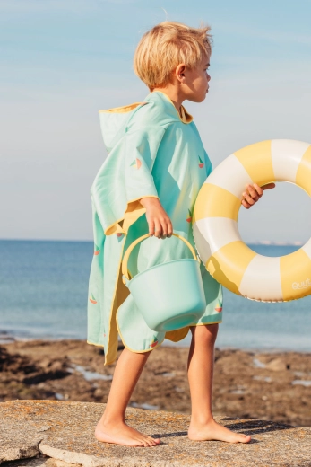 Quut gyerek strandponcsó kapucnival – Banana Blue