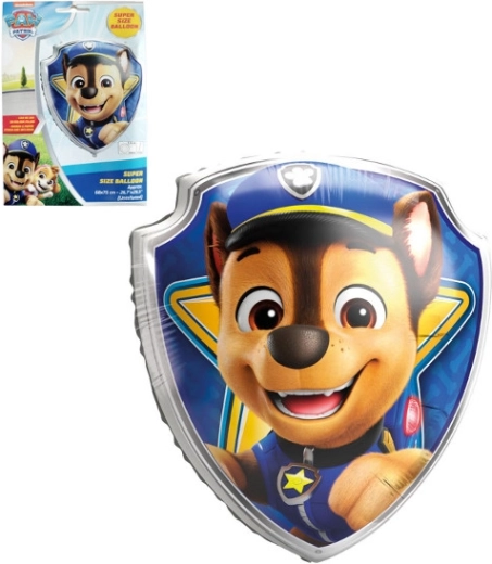 Fólia lufi – PAW PATROL CHASE pajzs, 68 × 75 cm