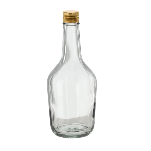 Üveg konyakos palack 500 ml csavaros kupakkal, 8 db