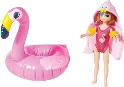 Lottie úszó baba flamingóval