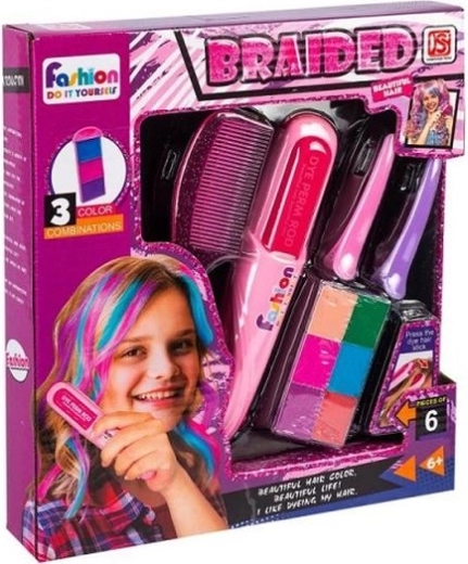 Braided hajkréta készlet ideiglenes hajszínezéshez és fonott frizurákhoz