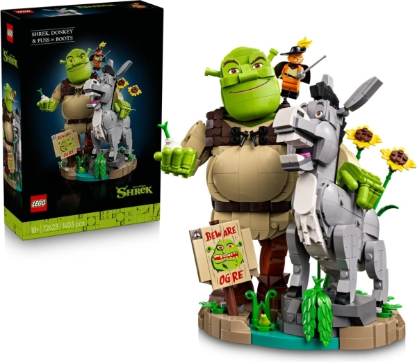 LEGO Shrek – Shrek, Szamár és Csizmás Kandúr