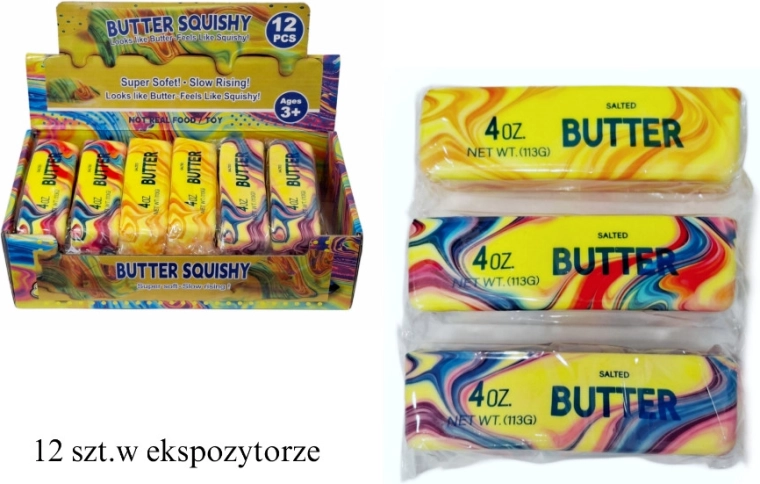 Antistressz nyomkodható squishy vajkocka formában – 1 db