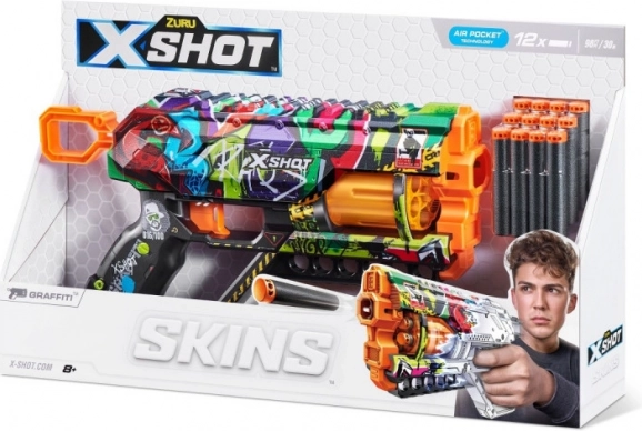 X-SHOT Skins Griefer Graffiti kilövő 12 habos lövedékkel