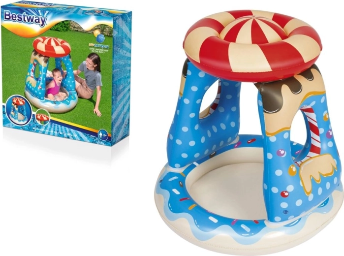 Felfújható gyermek medence napellenzővel 91 × 91 × 89 cm BESTWAY