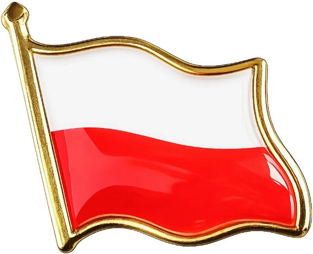 Felcsíptethető jelvény Lengyelország zászlajával