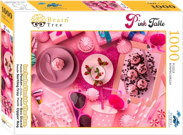 Puzzle Brain Tree Rózsaszín teríték