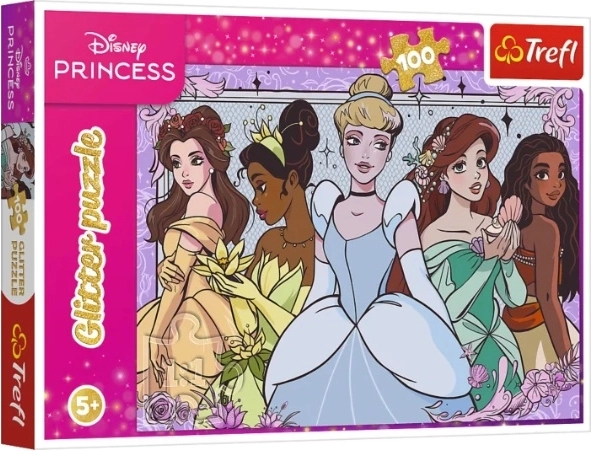 Gyerek puzzle 100 darabbal, csillogó glitter hatással – Brokatowe marzenia – 1 db