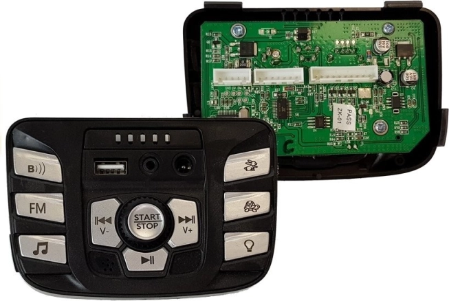 Akkumulátoros járműhöz zenei panel