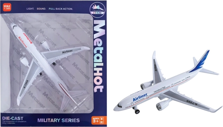 Airliner MetalHot fém utasszállító repülőgép modell állvánnyal 1:860