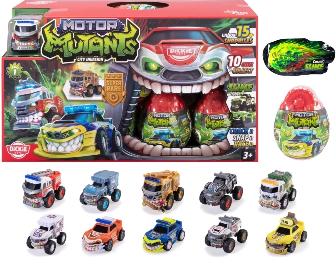 Meglepetés tojás MONSTER Motor Mutants Dickie járművel - 1 darab