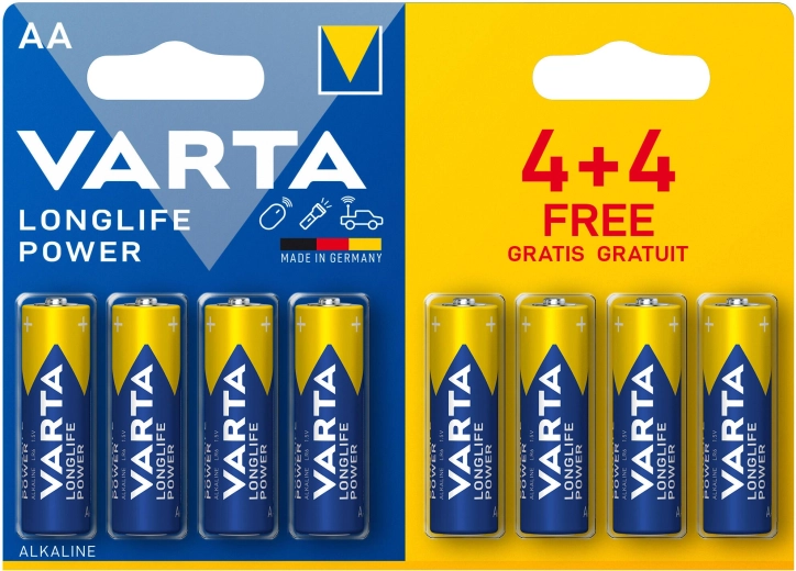Alkáli AA elemek Longlife Power Varta 8 db