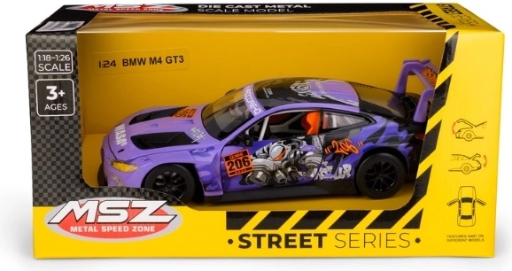 MSZ BMW M4 GT3 versenyautó-modell 1:24 méretarányban