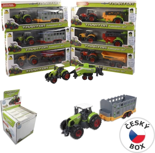 Traktor pótkocsival 27 cm