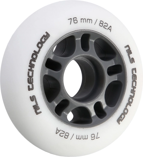 Matt fehér görkorcsolya-kerekek NILS Extreme 76 mm 82A, készlet 4 db