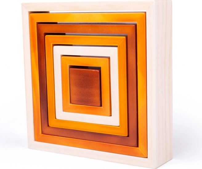 Bigjigs Toys fa összerakható négyzetek gyerekeknek