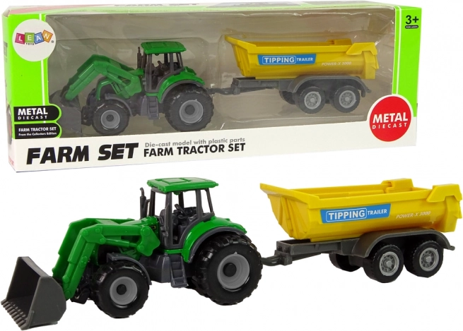 Mezőgazdasági jármű Traktor utánfutóval D Zöld