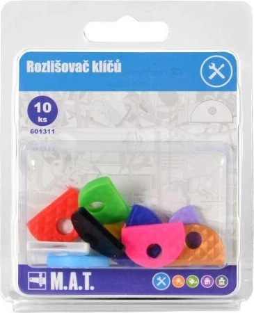 Gumis kulcskülönböztetők, színkeverék (10 db)