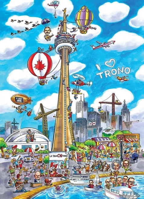 Puzzle DoodleTown: Toronto 1000 darab