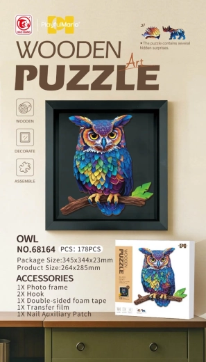 Fa puzzle bagoly 178 darabbal