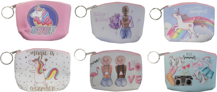 Lány pénztárca aprópénzhez, pozitív feliratokkal