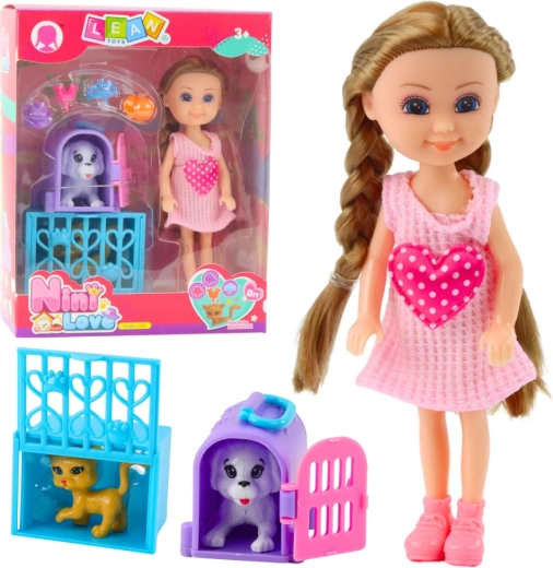 Mini baba babakocsival és kiscicákkal