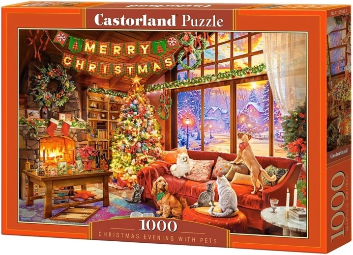 Castorland puzzle Bőséges vacsora házi kedvencekkel – 1000 darab