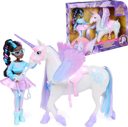 Spin Master Unicorn Academy Layla és Glacier Gemstone Magic egyszarvú fény- és hangeffektekkel