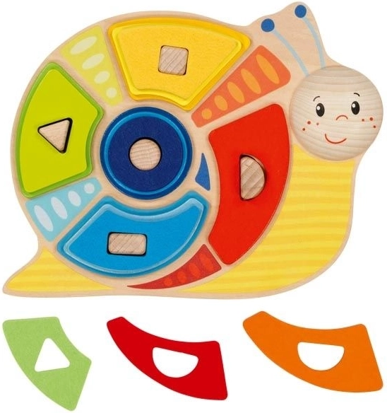 Montessori Színes Csiga Rendszerező játék