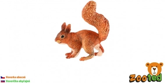 Műanyag mókusfigura, 9 cm