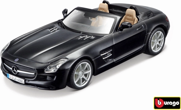Bburago Mercedes-Benz SLS AMG Roadster 1:32 fekete metál