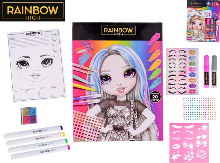 Divatos kreatív szett Rainbow High - 1 db
