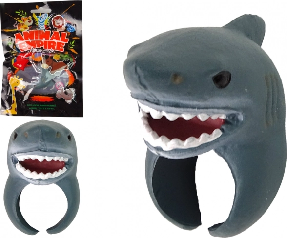 Oktató ujjgyűrű cápa fejjel