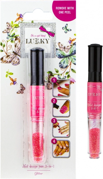 Lukky Korall körömlakk és csillámok 2-az-1-ben gyerekeknek