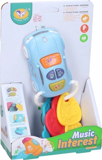 Kulcsos kisautó fény- és hangeffektekkel 17 cm - 1 db