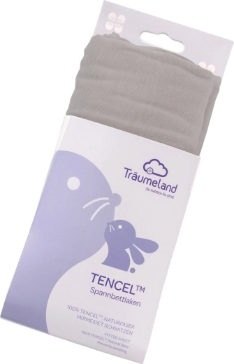 Träumeland Tencel uni antracit gumis lepedő