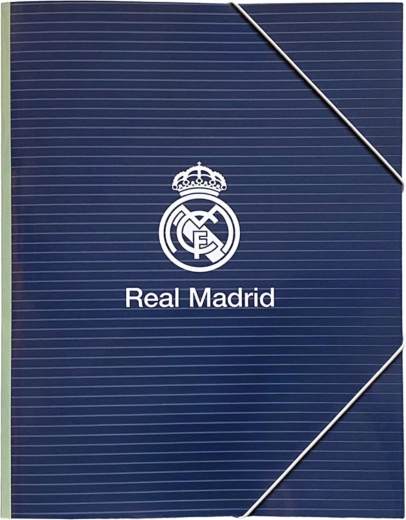 Real Madrid A4-es füzetborítók gumiszalaggal, sötétkék