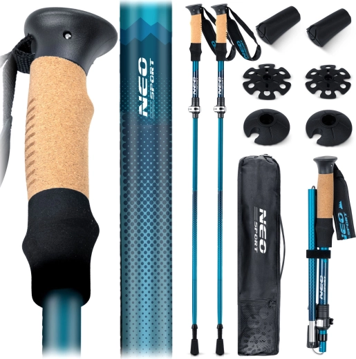 Neo-Sport túrabotok 85–130 cm parafa markolattal és gyors összecsukással
