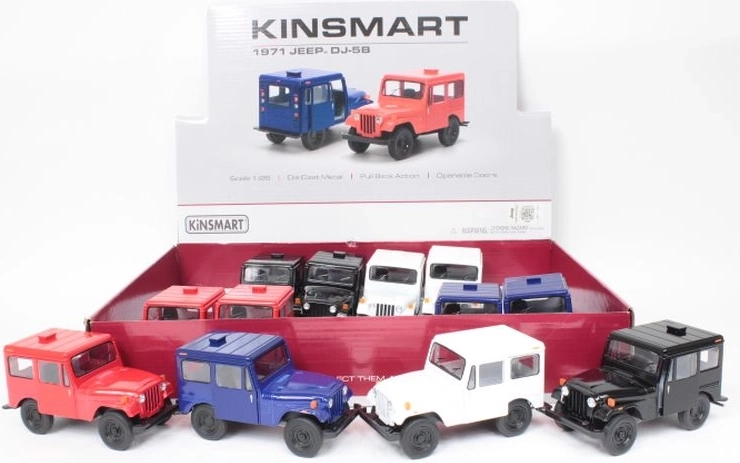 Jeep D-5B 1971 – fém modell pull-back meghajtással - 1 db