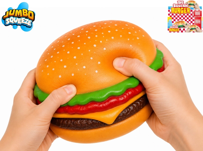 Nyújtható jumbo hamburger stresszoldó nyomkodós játék 12 × 12 × 5,5 cm