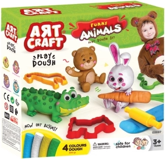 Art Craft gyurmaformázó készlet vidám állatkák 200 g