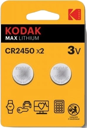 Kodak CR2450 3 V lítium gombelem, 2 db