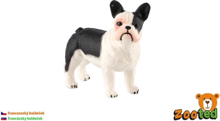 Francia bulldog – kutyafigura 5 cm - 1 db