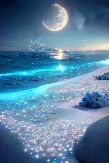 Gyémántszemes festés Holdfény 30×40 cm