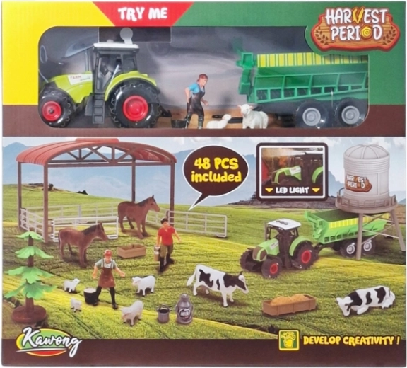 Mezőgazdasági farm kiegészítőkkel, fénnyel és hanggal