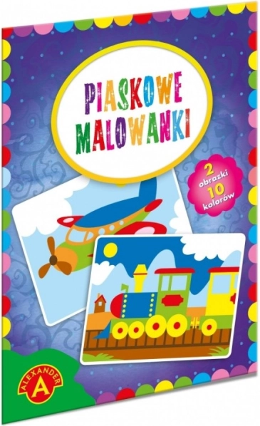 Homokképfestés ALEXANDER – vonat és repülő, kreatív készlet gyerekeknek