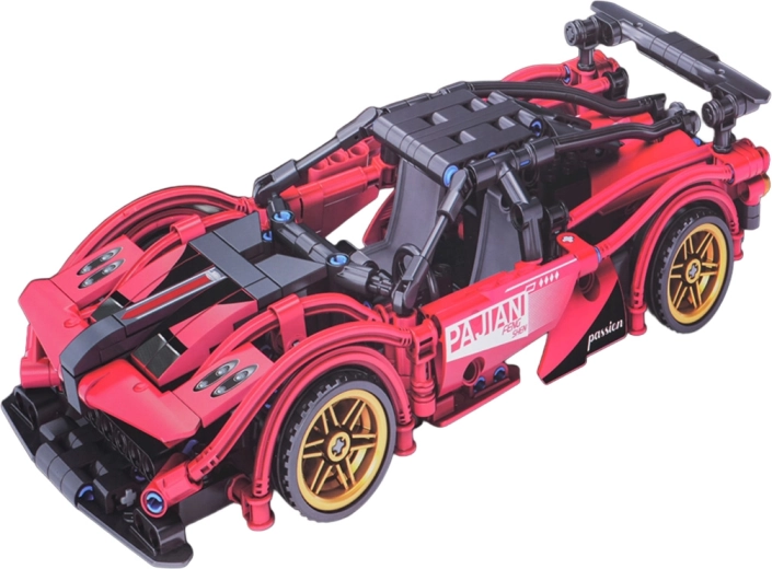 Piros sportautó építőkészlet, 488 darab