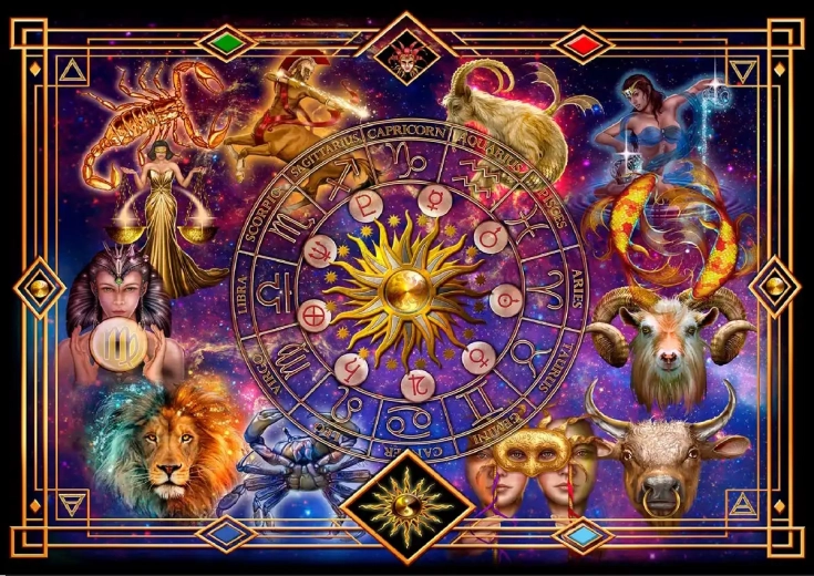 WOODEN CITY fa puzzle Állatöv 2 az 1-ben, 4000 darab